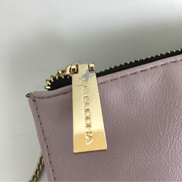 Big Buddha Small Crossbody Bag Lavender Purple With Gold Chainlink Strap - Picture 9 of 14